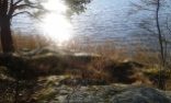 Sun mirror on lake Mälaren